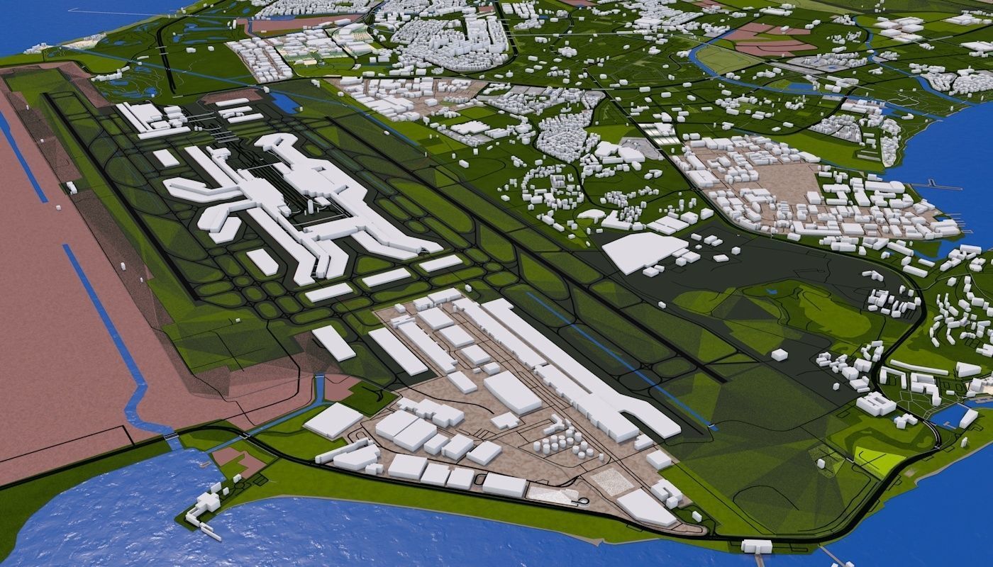 Singapore City Low-poly 3D model_65