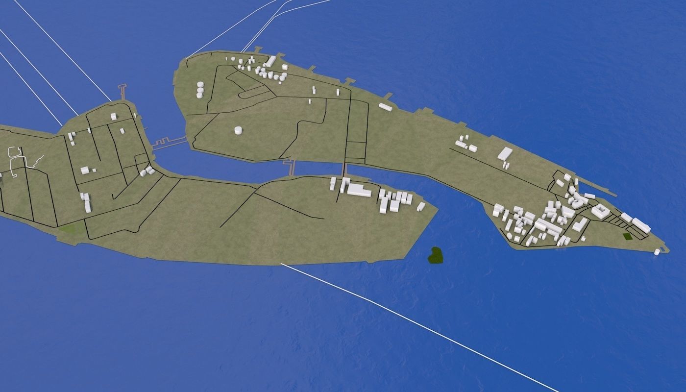 Singapore City Low-poly 3D model_27