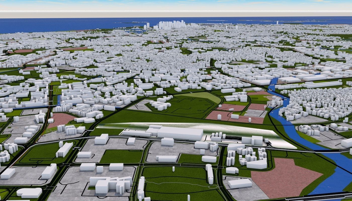 Singapore City Low-poly 3D model_52