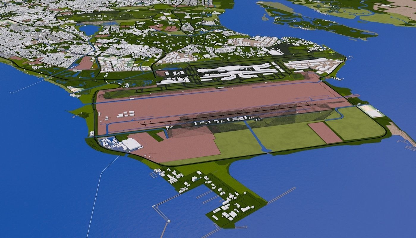 Singapore City Low-poly 3D model_73