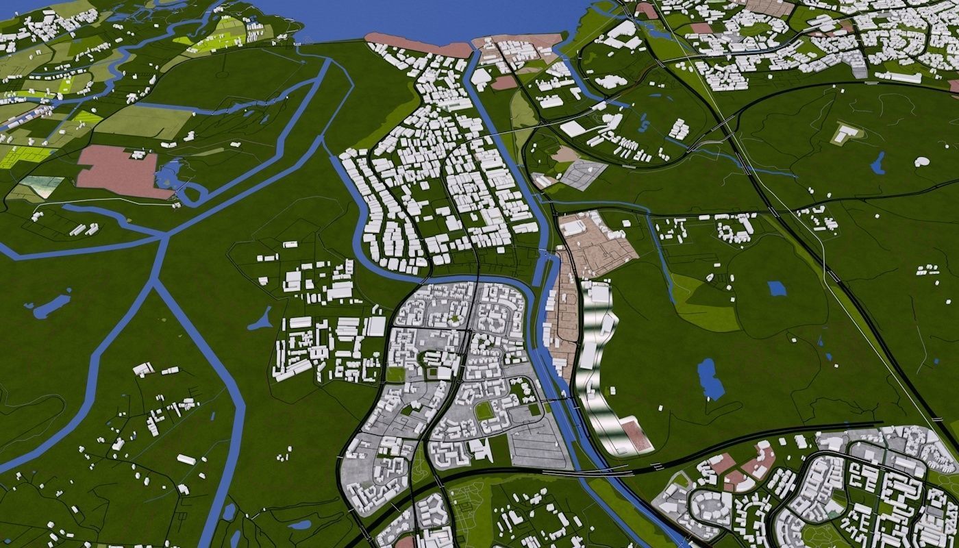 Singapore City Low-poly 3D model_48