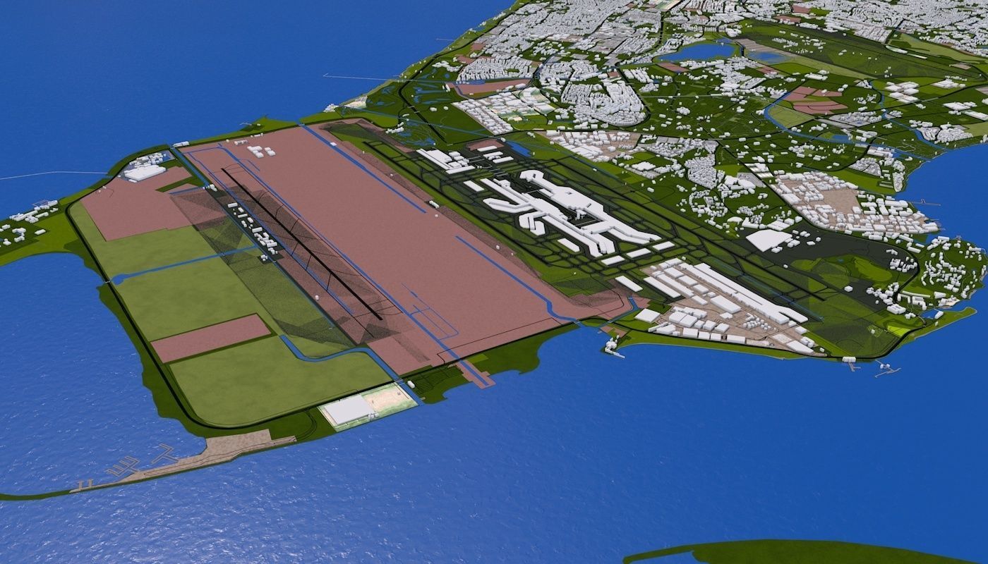 Singapore City Low-poly 3D model_64