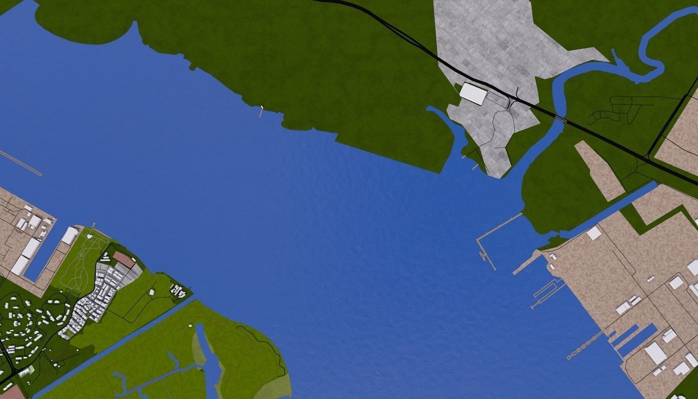 Singapore City Low-poly 3D model_19