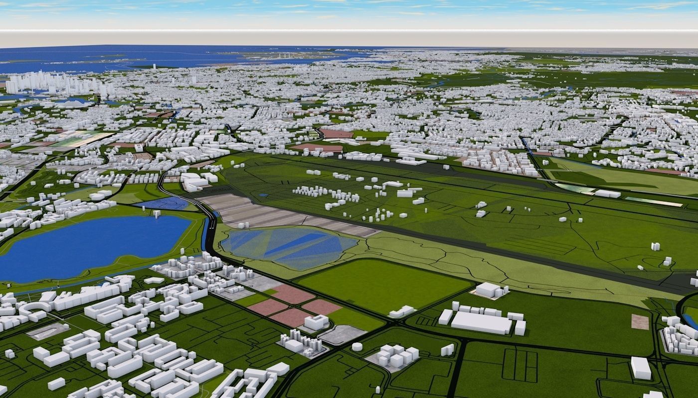 Singapore City Low-poly 3D model_58