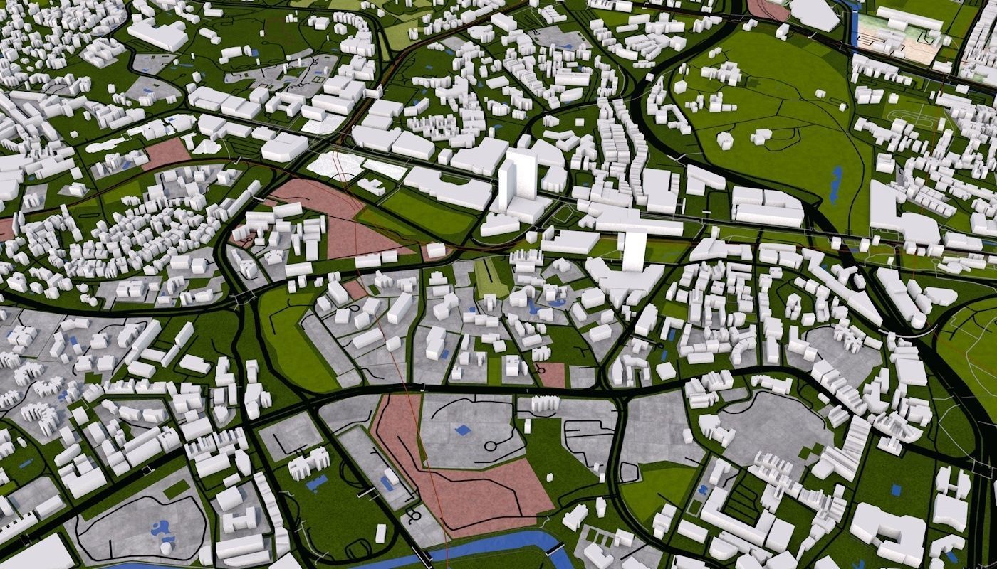 Singapore City Low-poly 3D model_20