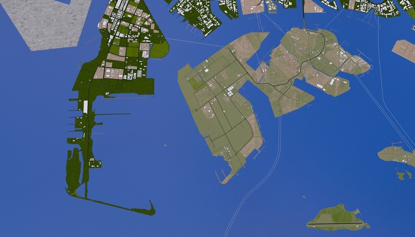 Singapore City Low-poly 3D model_25