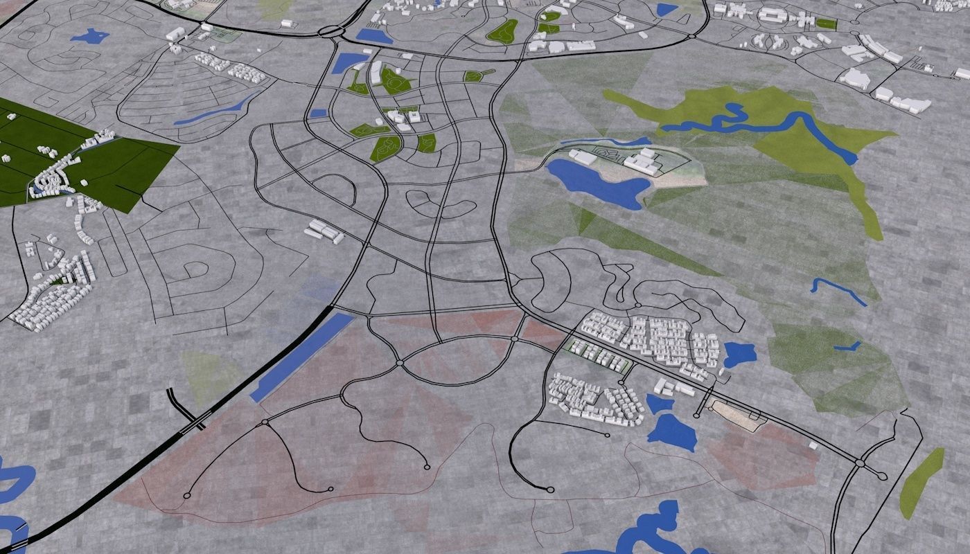 Singapore City Low-poly 3D model_53