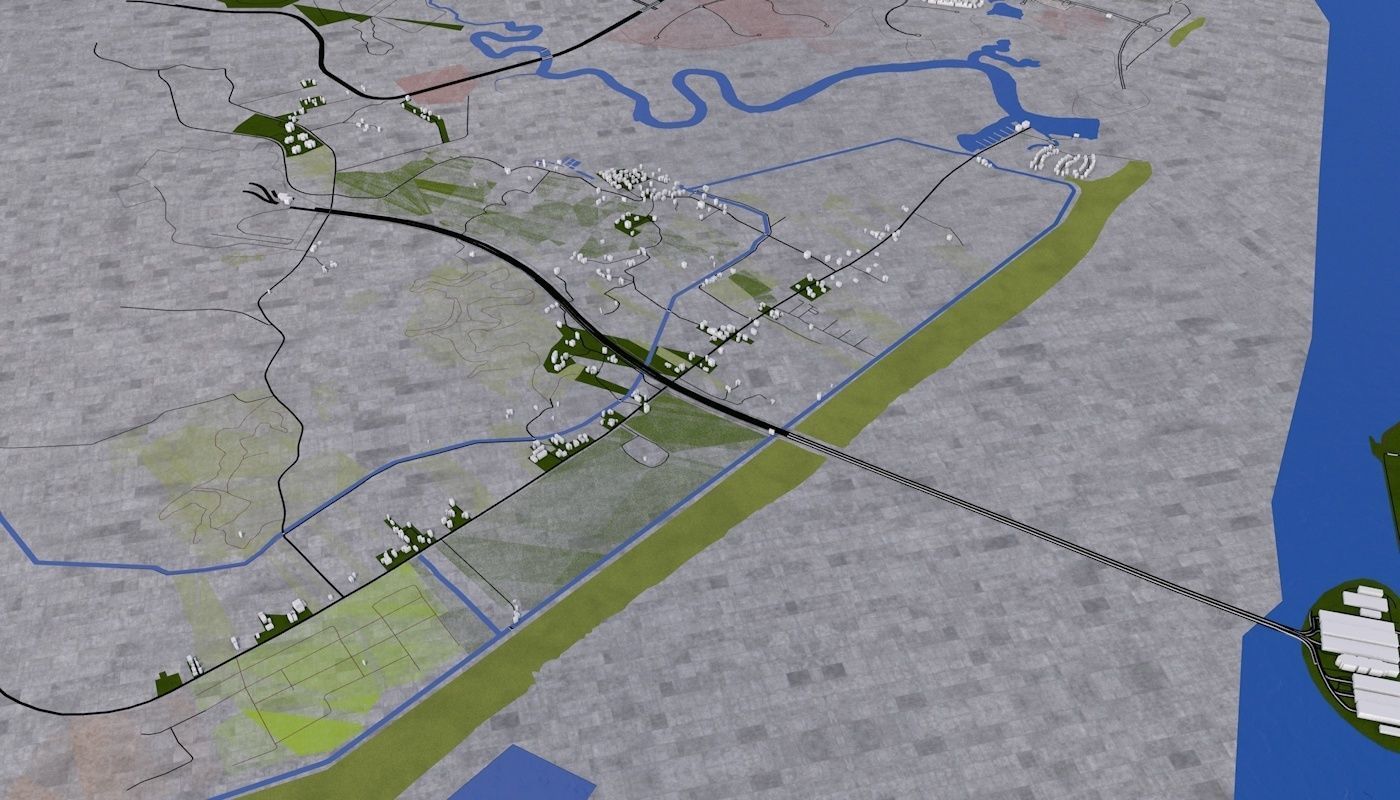 Singapore City Low-poly 3D model_67