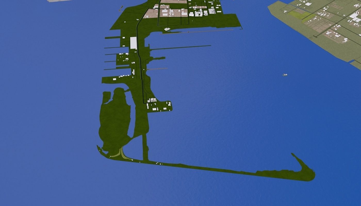 Singapore City Low-poly 3D model_44