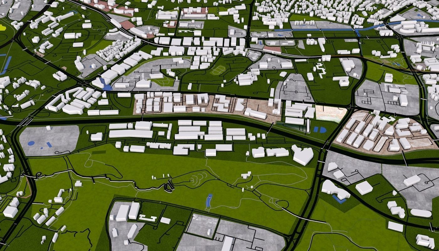 Singapore City Low-poly 3D model_35