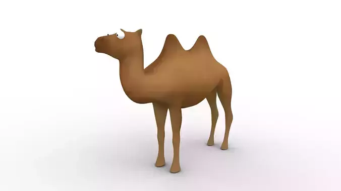 Cartoon Camel - Rigged Low-poly 3D model