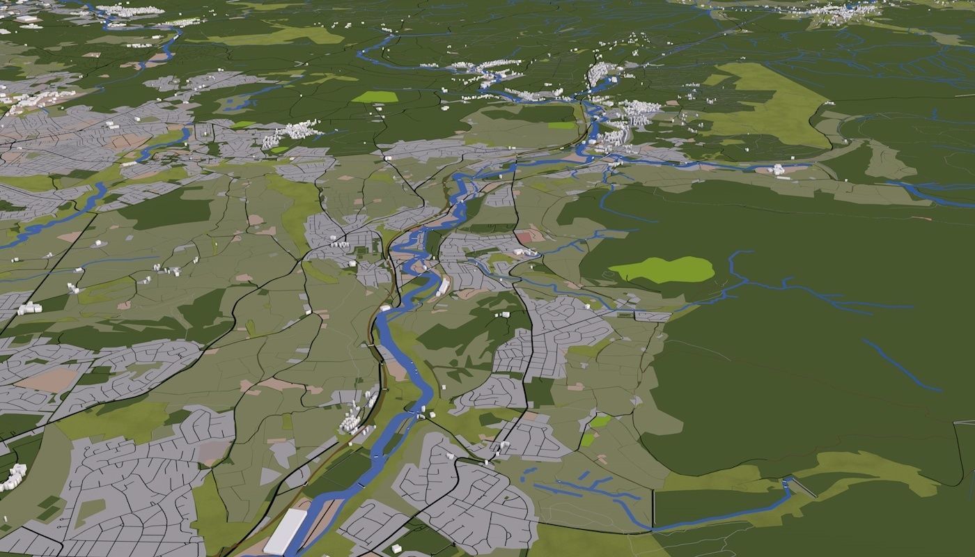 Manchester City UK Low-poly 3D model_59