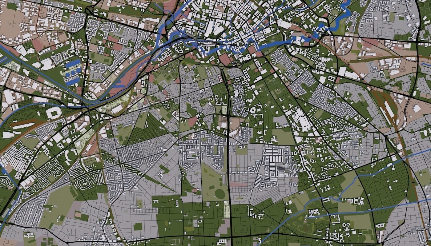 Manchester City UK Low-poly 3D model_2