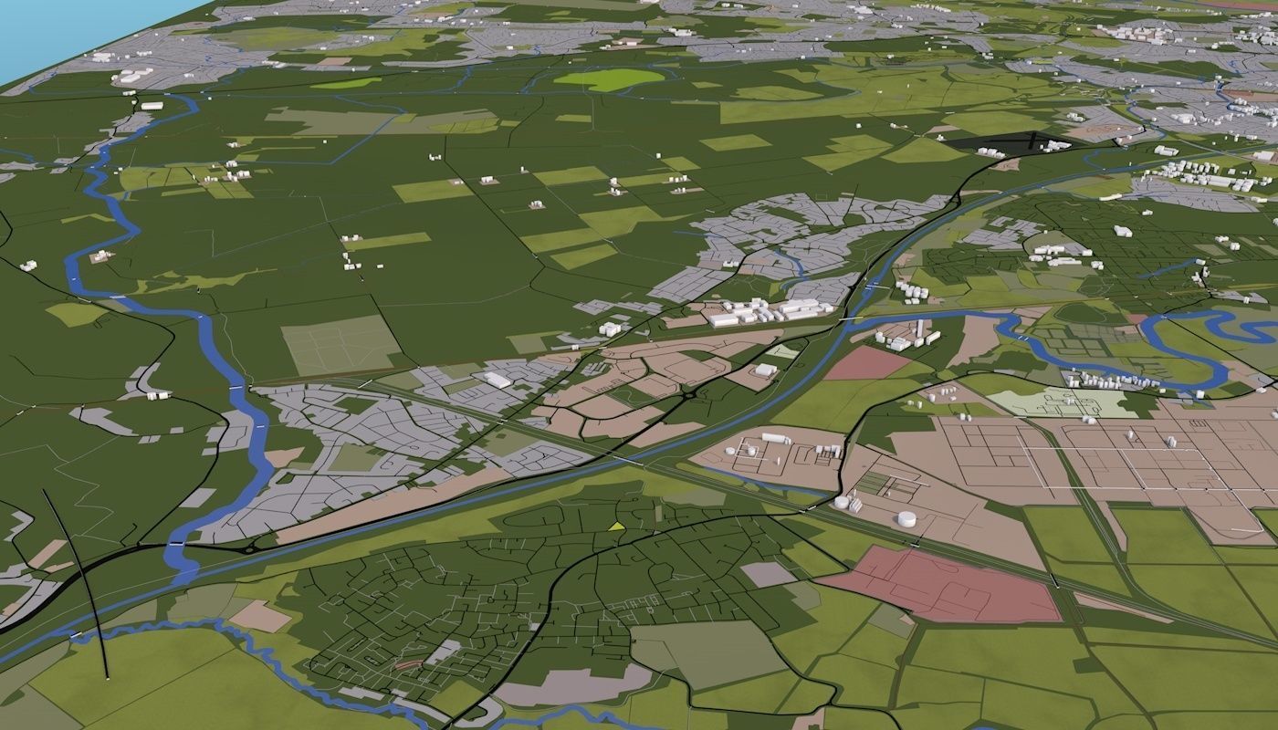 Manchester City UK Low-poly 3D model_41