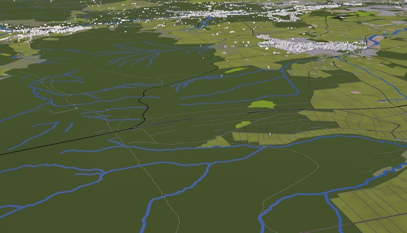 Manchester City UK Low-poly 3D model_60