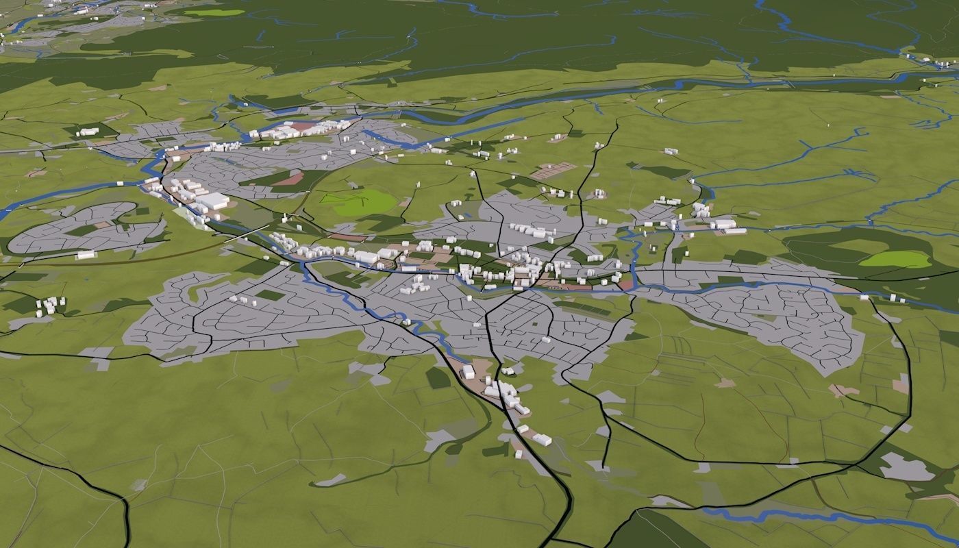 Manchester City UK Low-poly 3D model_39