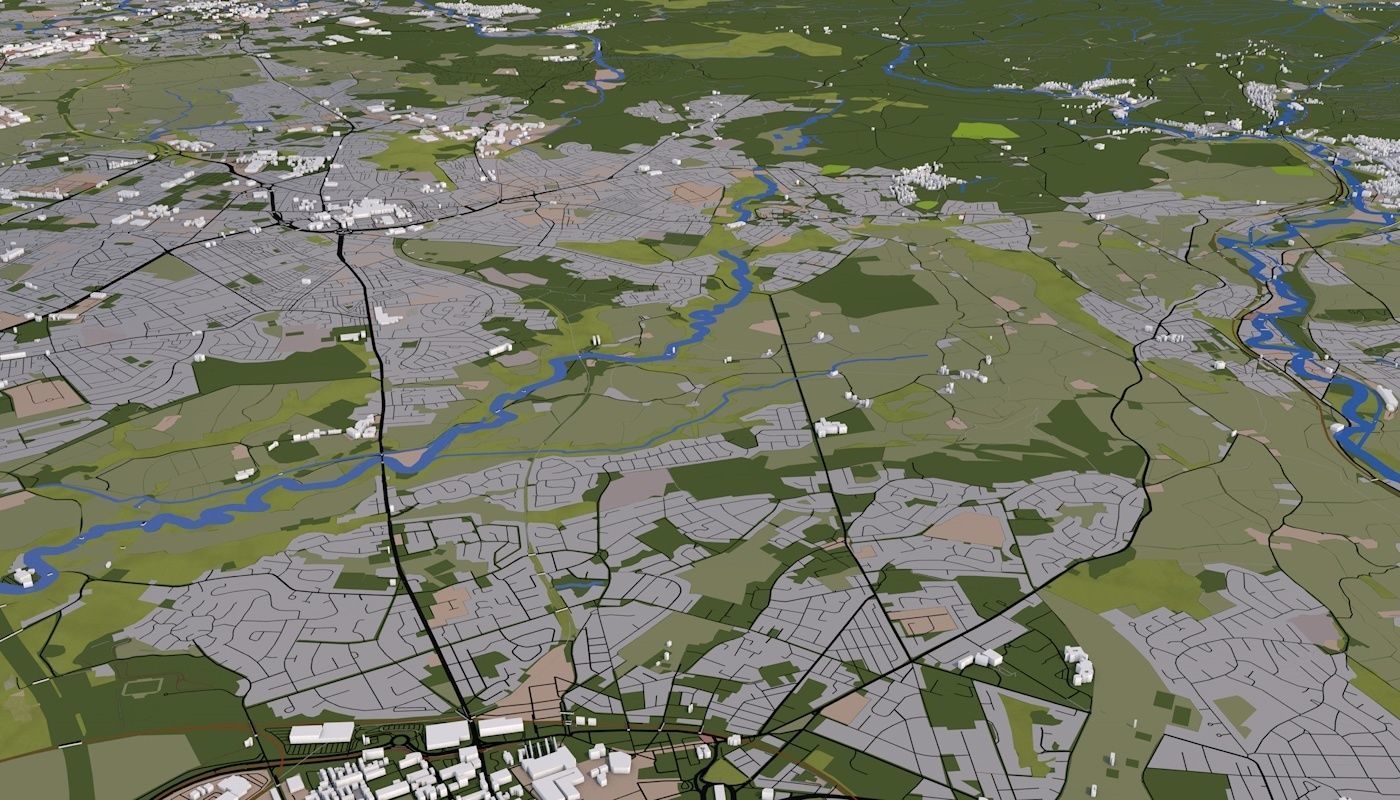 Manchester City UK Low-poly 3D model_58