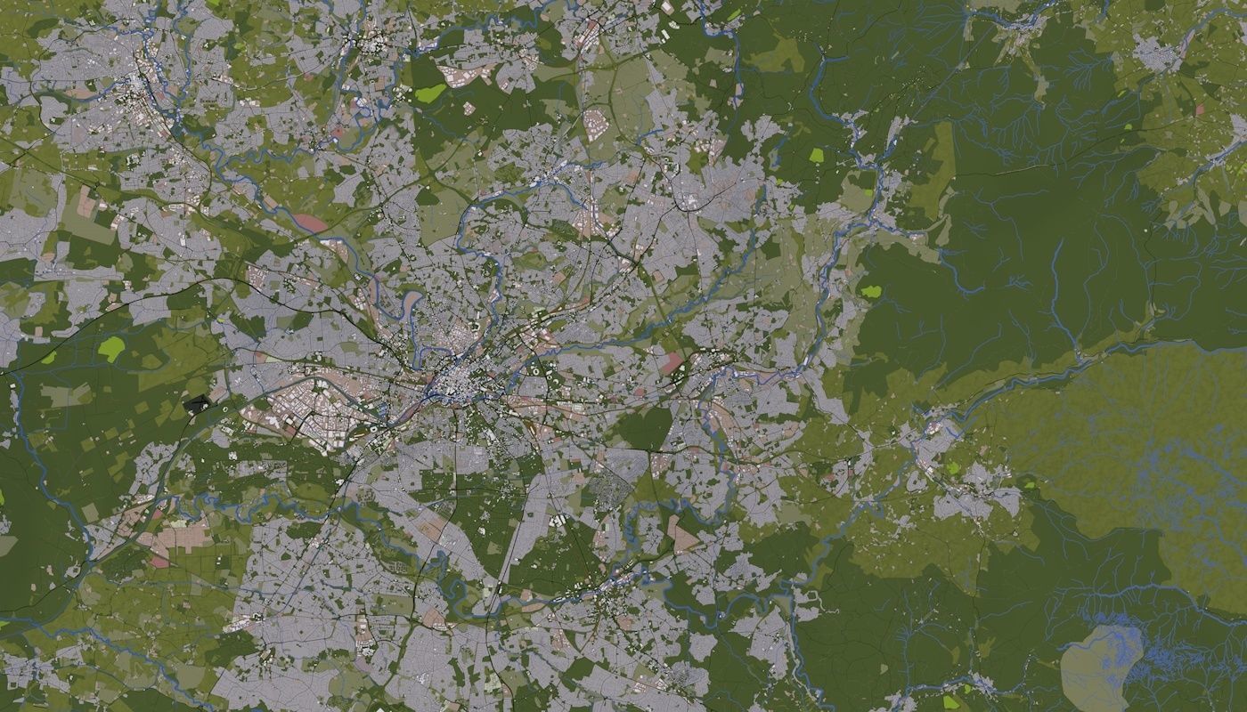 Manchester City UK Low-poly 3D model_5