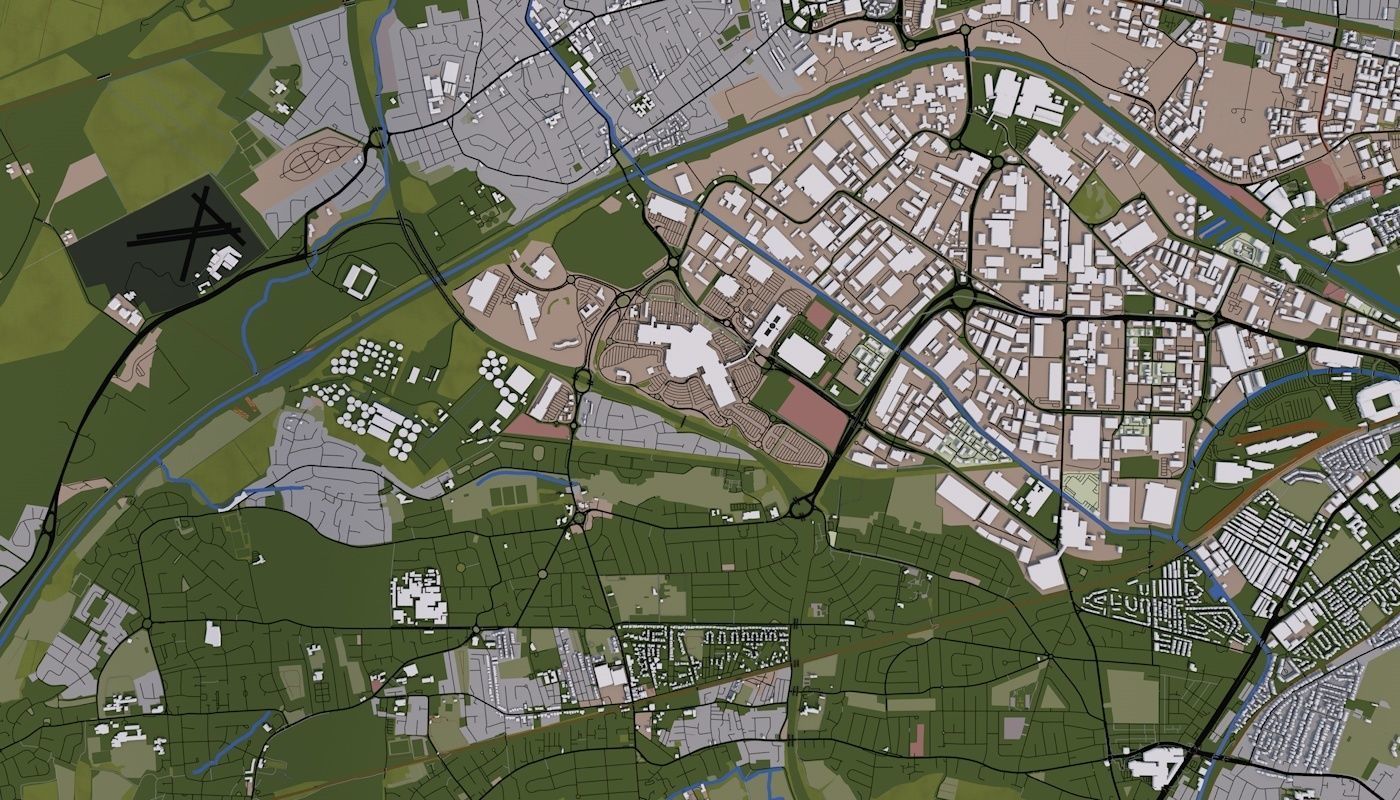 Manchester City UK Low-poly 3D model_4