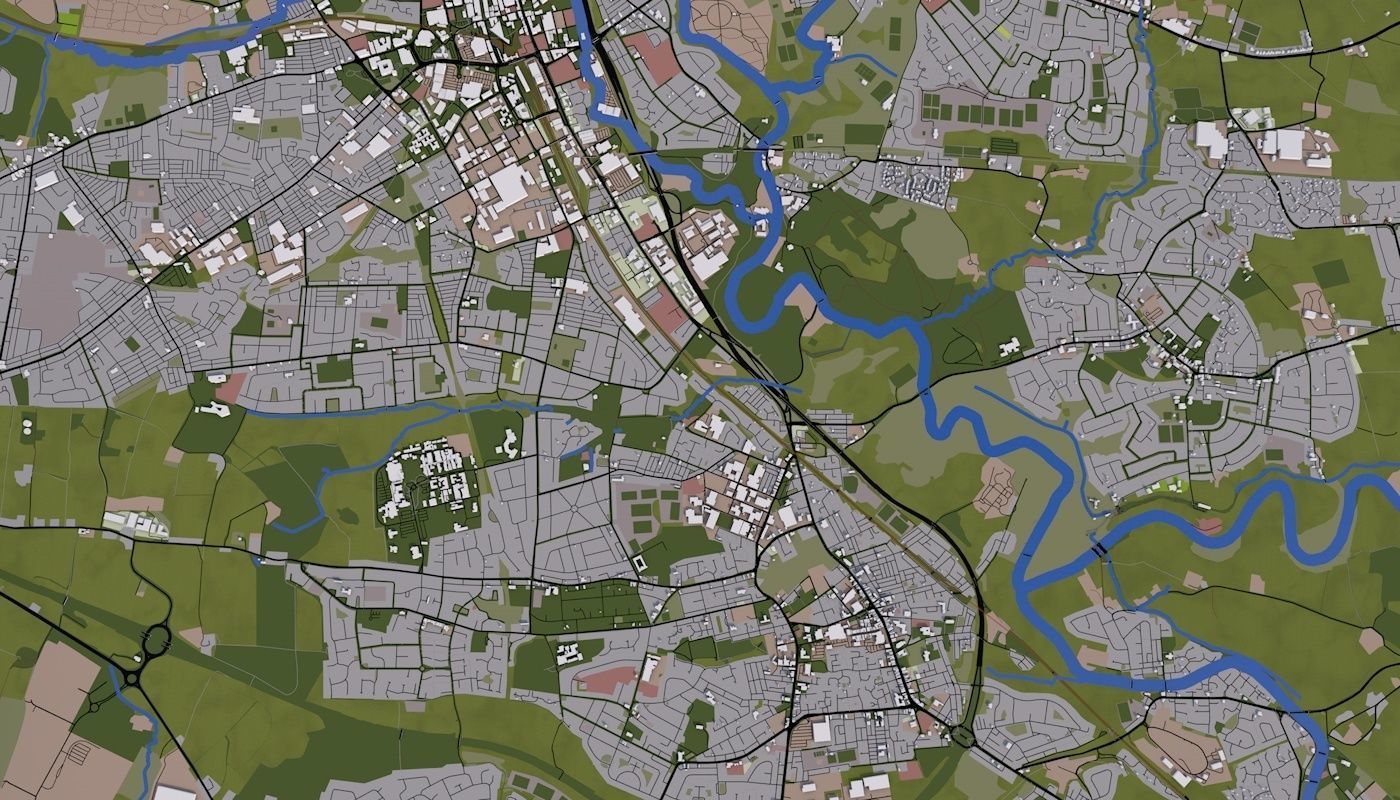 Manchester City UK Low-poly 3D model_6