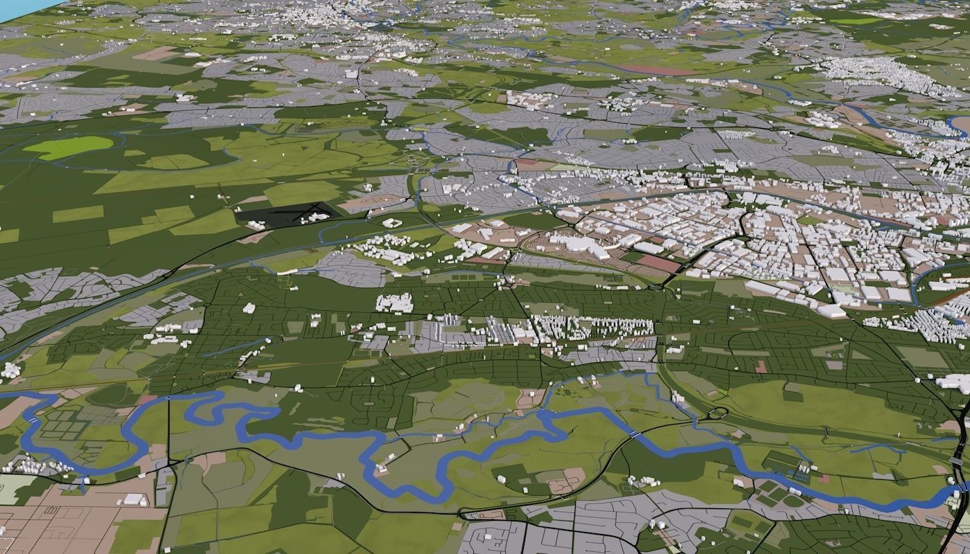 Manchester City UK Low-poly 3D model_35