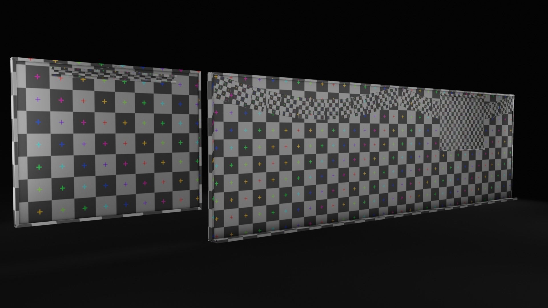 School Blackboard Set Low-poly 3D model_2