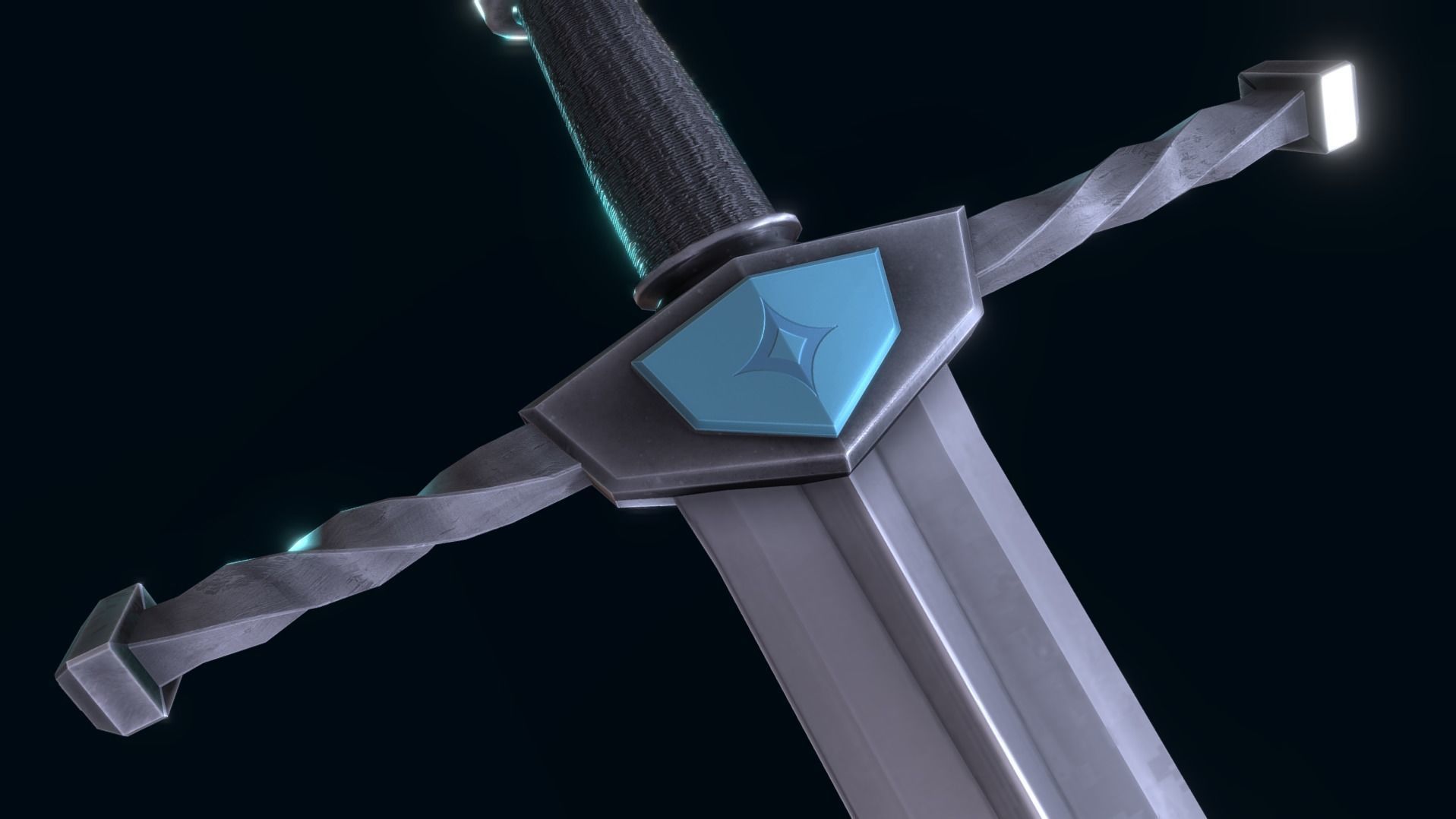 Free Lowpoly Sword PBR Free low-poly 3D model_4