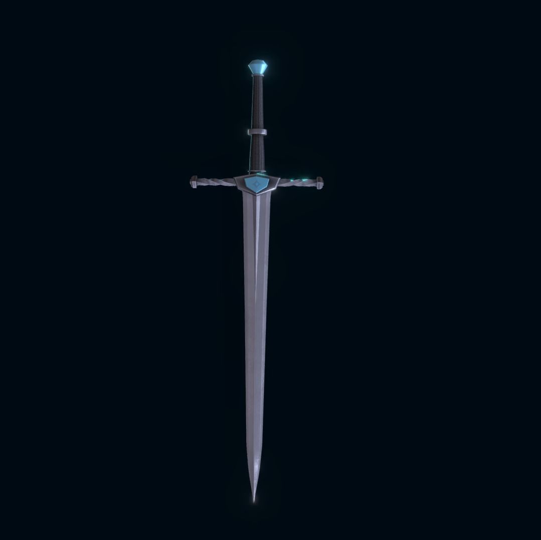 Free Lowpoly Sword PBR Free low-poly 3D model_3
