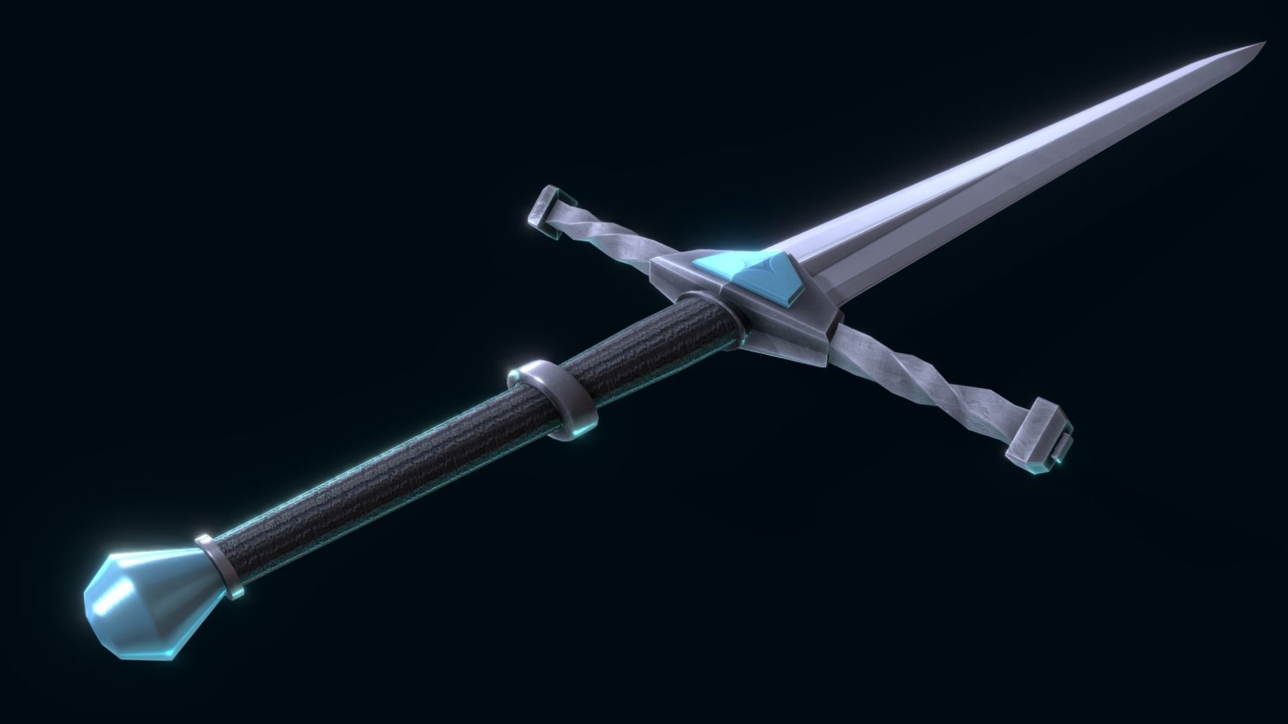 Free Lowpoly Sword PBR Free low-poly 3D model_2