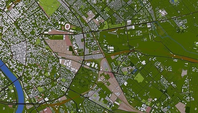 Budapest City of Hungary Europe Low-poly 3D model