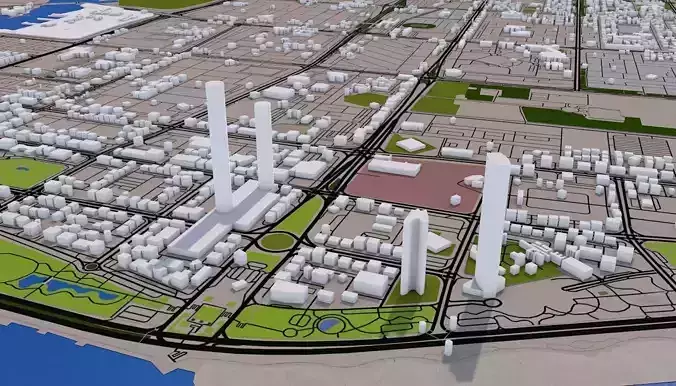 Abu Dhabi City UAE with Airport