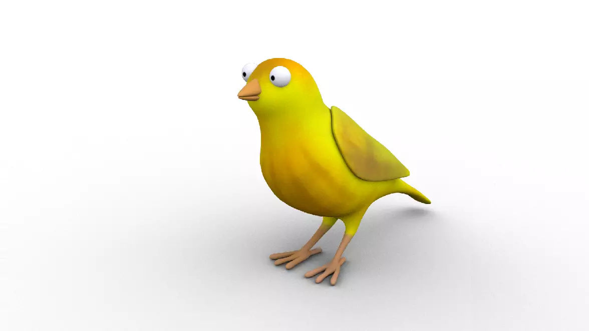 Cartoon Bird - Rigged Low-poly 3D model