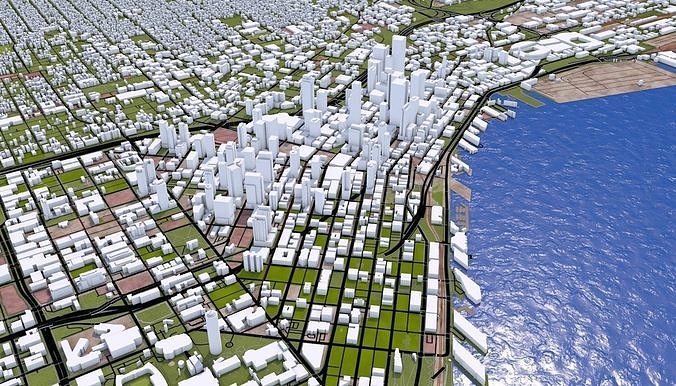 Seattle City Of USA Low-poly 3D model