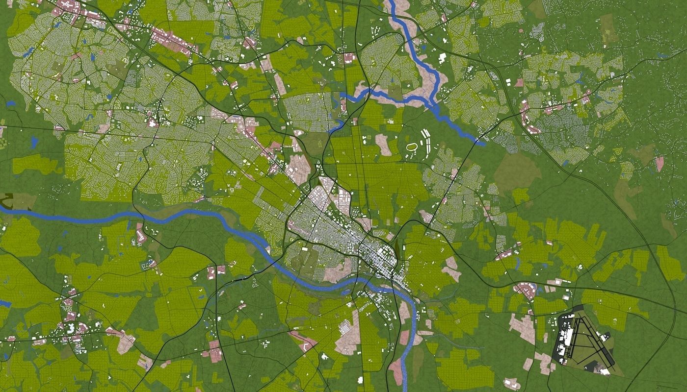 Richmond City USA Low-poly 3D model_1