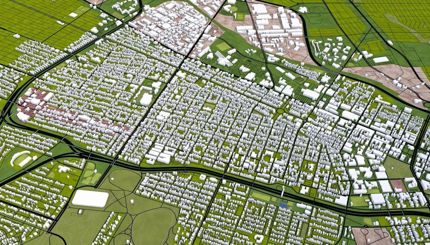 Richmond City USA Low-poly 3D model_3