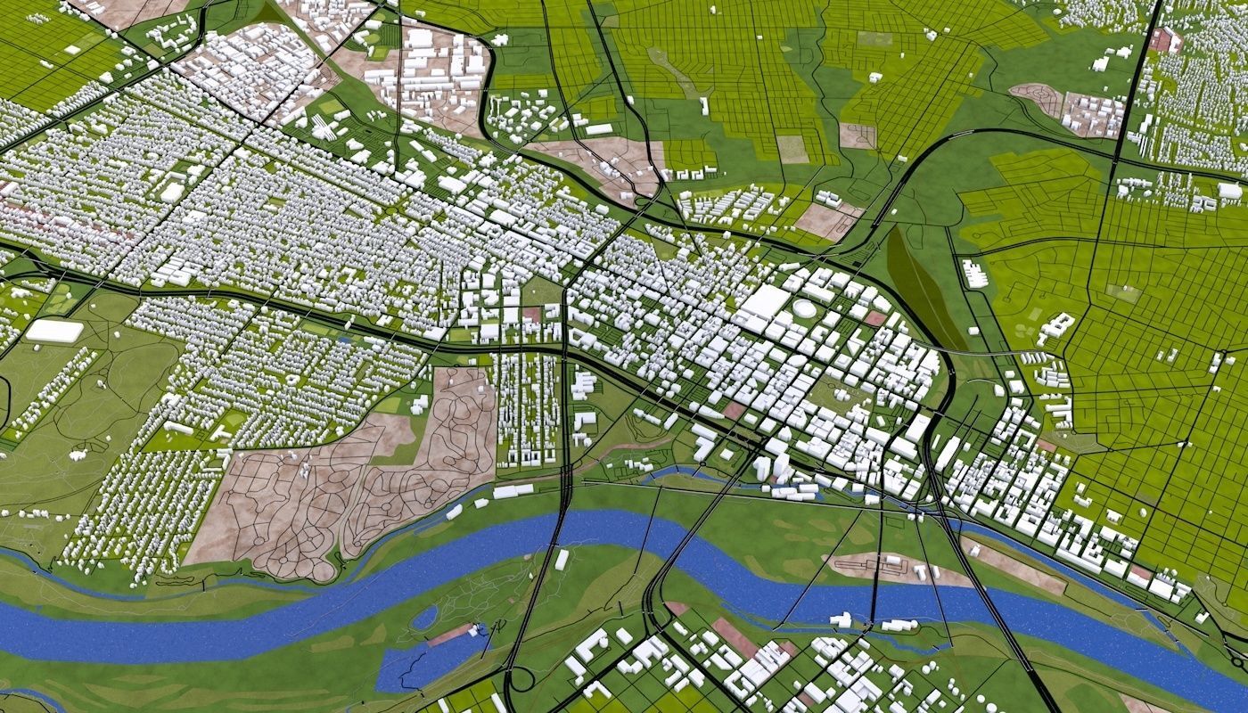 Richmond City USA Low-poly 3D model_6