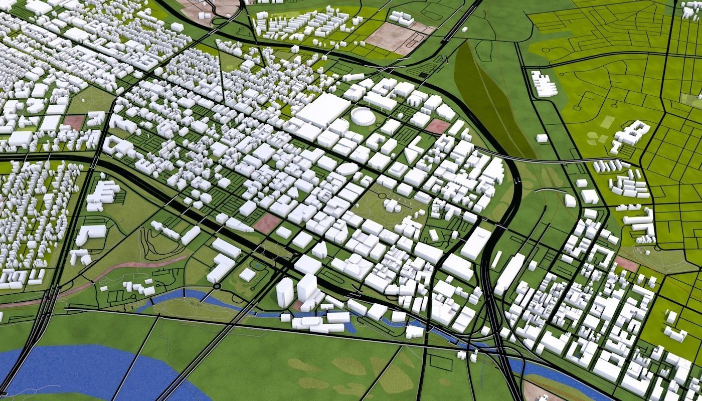 Richmond City USA Low-poly 3D model_2