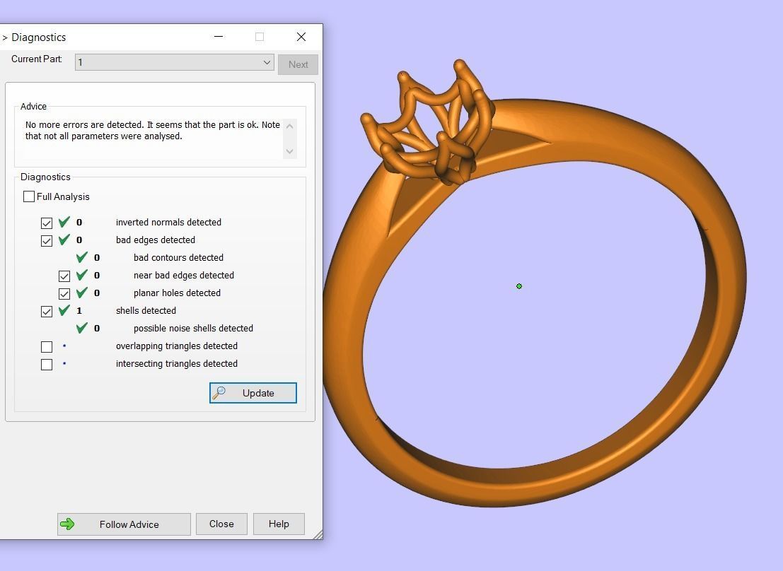 Fashionable  single stone ring  Free 3D print model_3