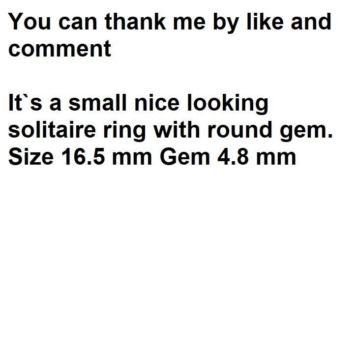 Fashionable  single stone ring  Free 3D print model_5