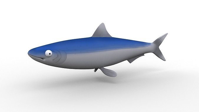 Cartoon Fish - Rigged Low-poly 3D model