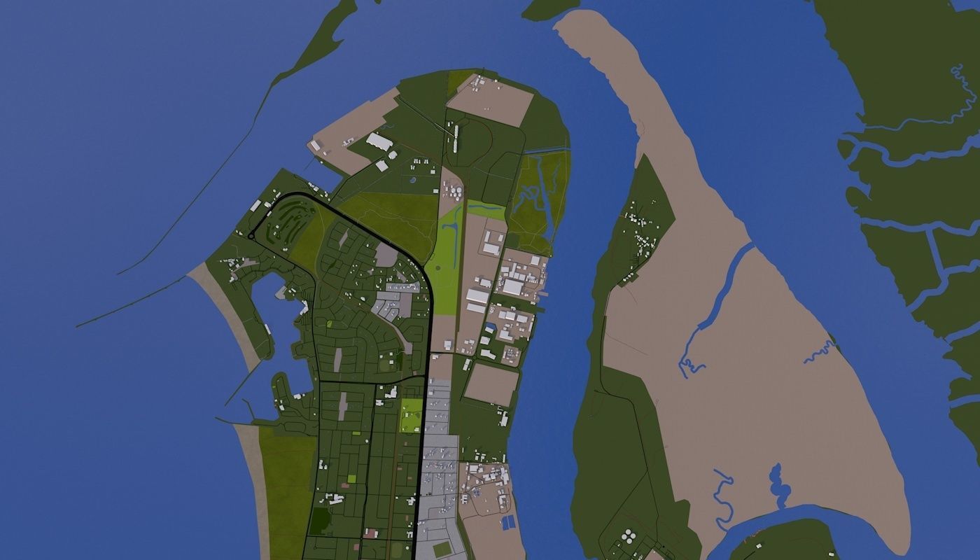 Adelaide City Australia Low-poly 3D model_12