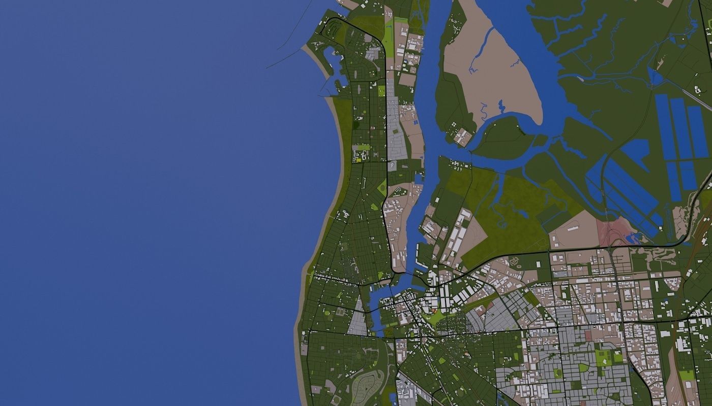 Adelaide City Australia Low-poly 3D model_26