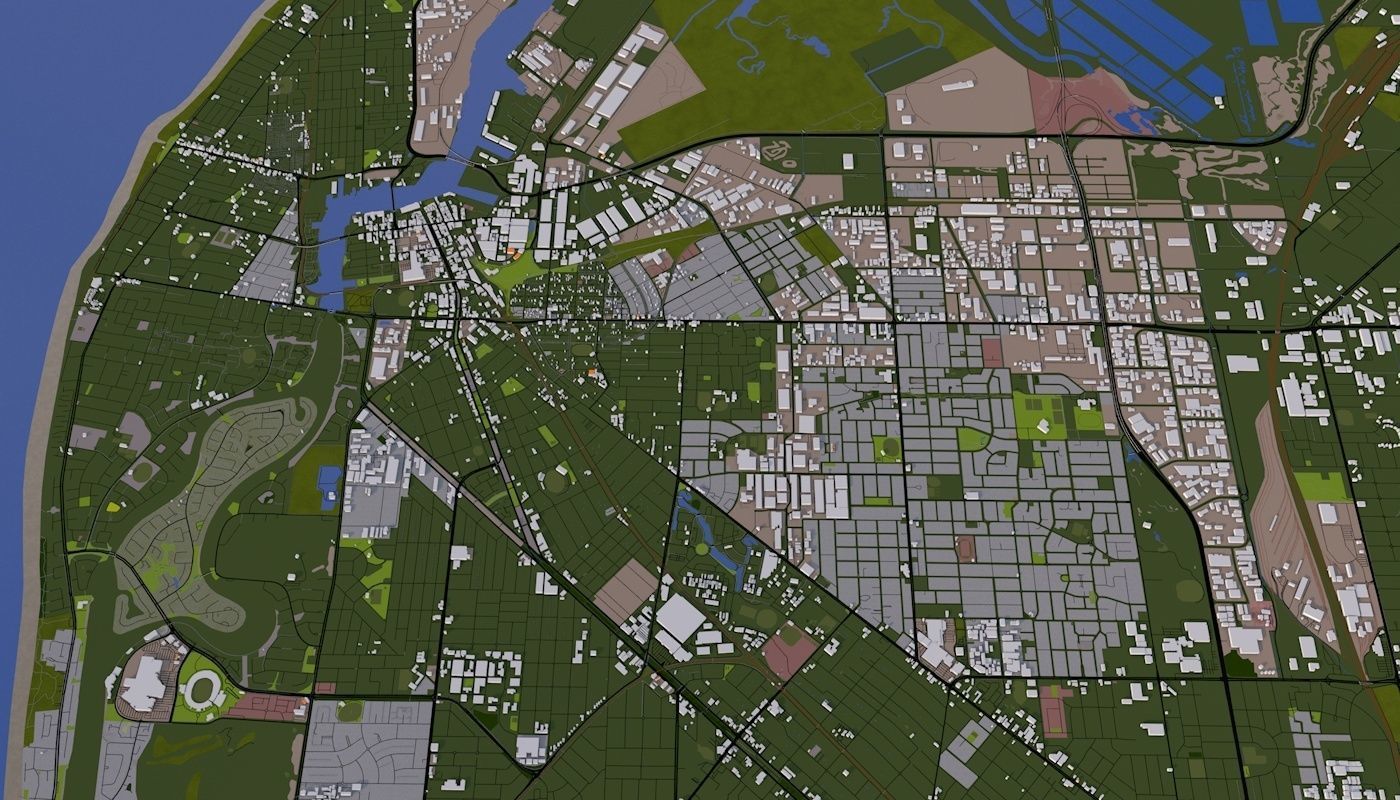 Adelaide City Australia Low-poly 3D model_17