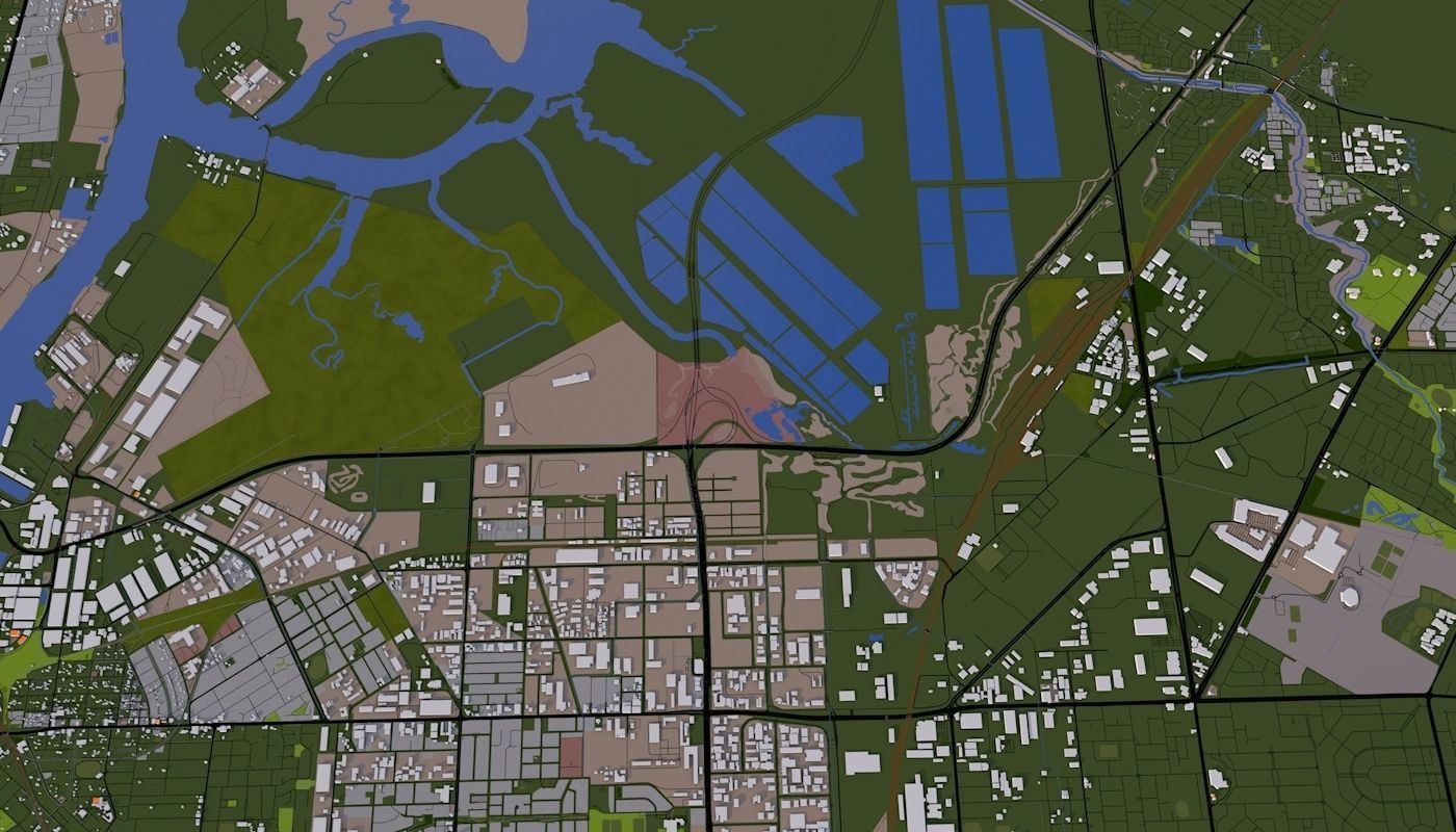 Adelaide City Australia Low-poly 3D model_4