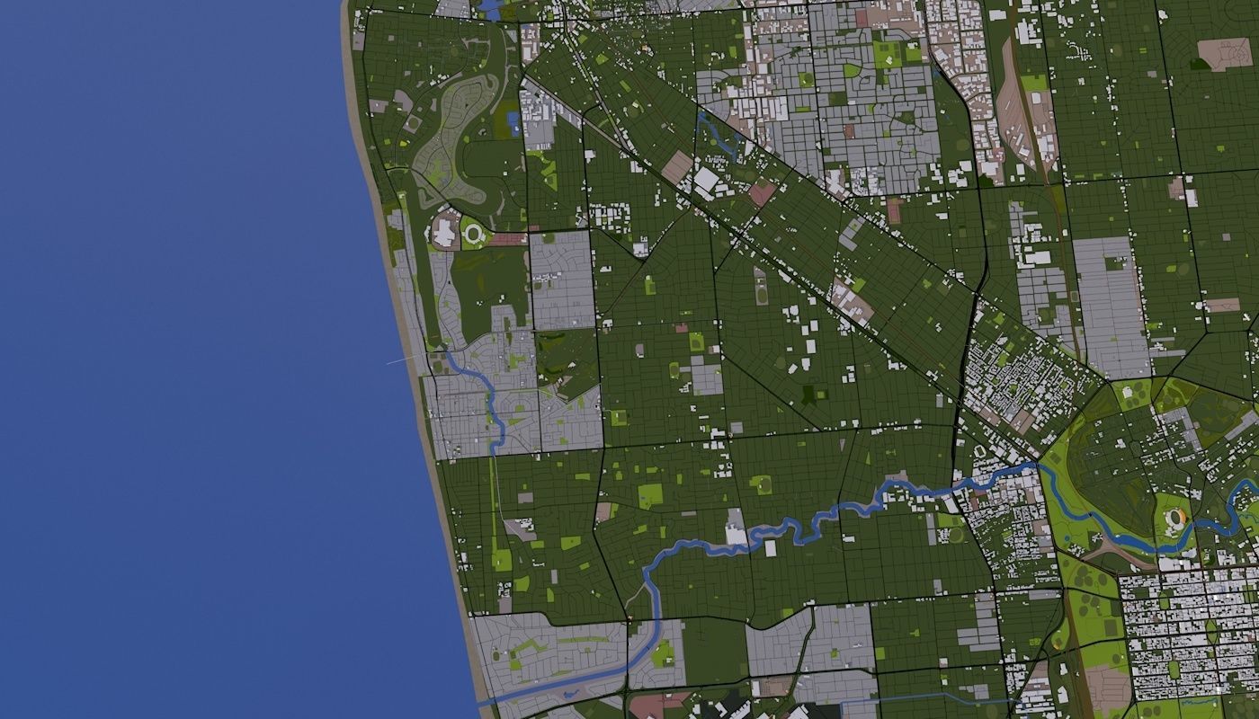 Adelaide City Australia Low-poly 3D model_27