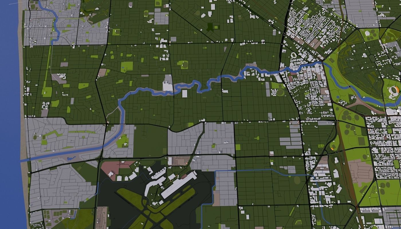 Adelaide City Australia Low-poly 3D model_15