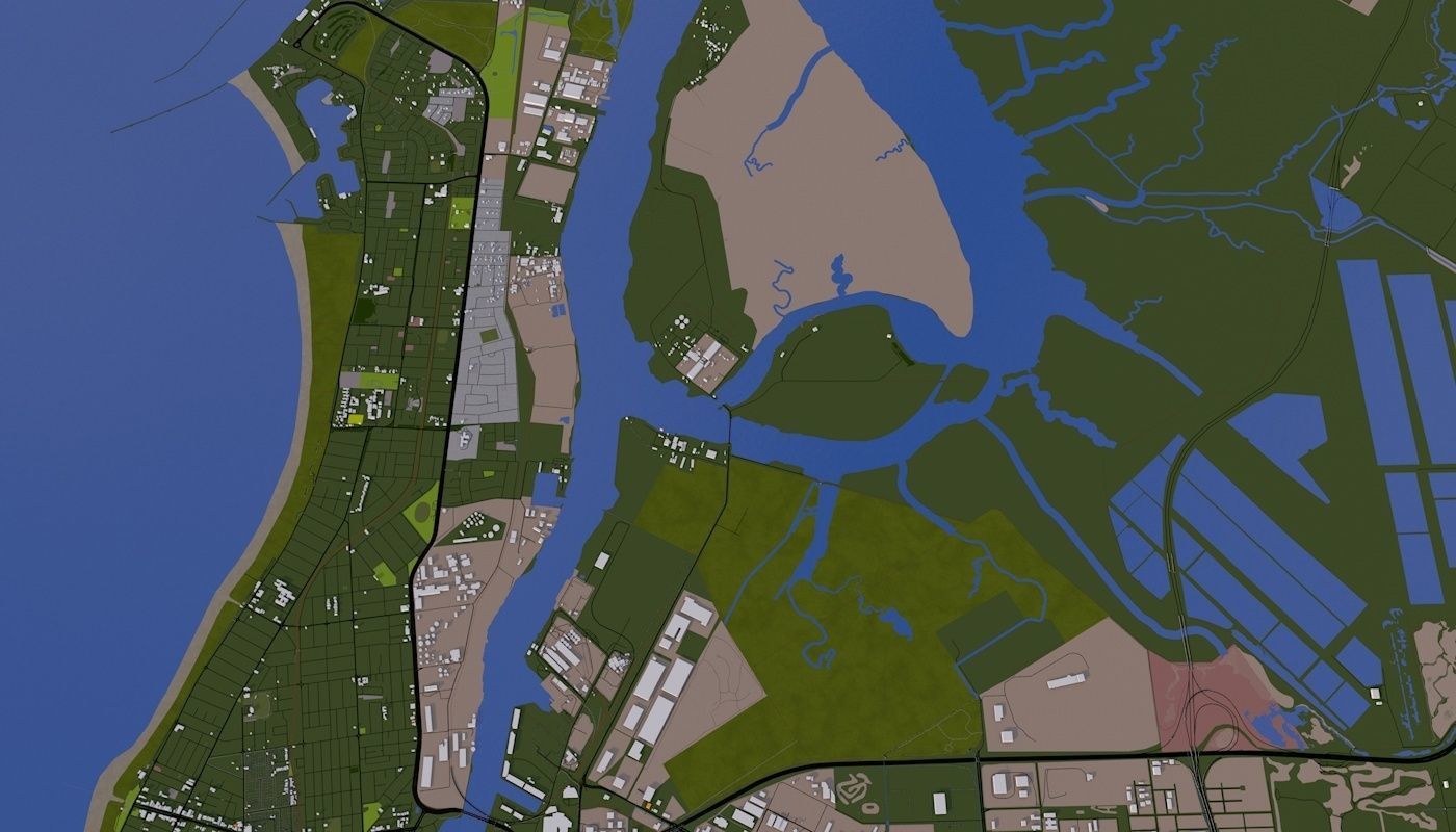 Adelaide City Australia Low-poly 3D model_5