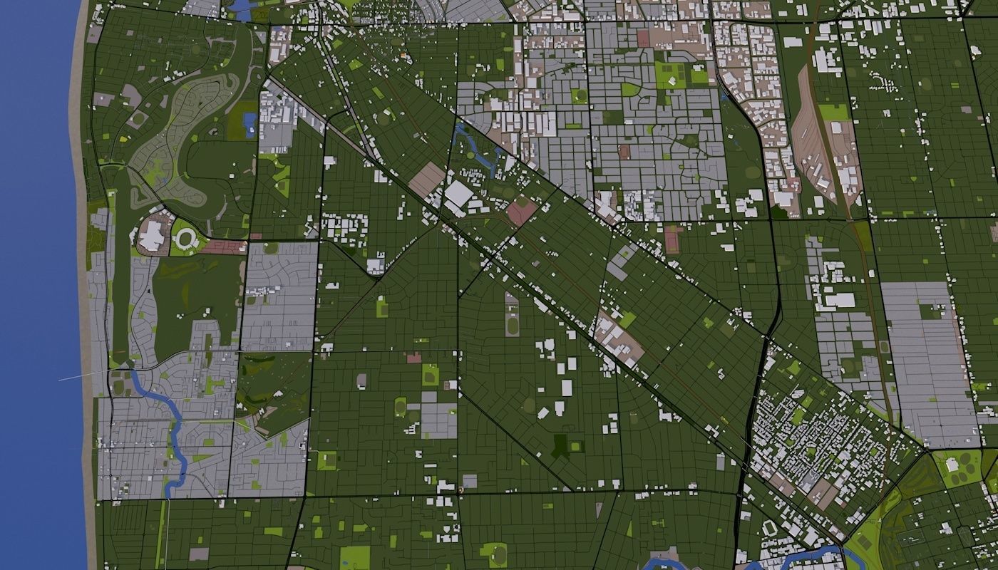 Adelaide City Australia Low-poly 3D model_14