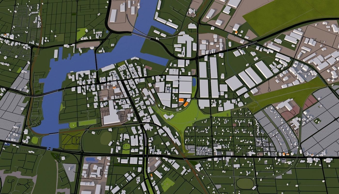 Adelaide City Australia Low-poly 3D model_7