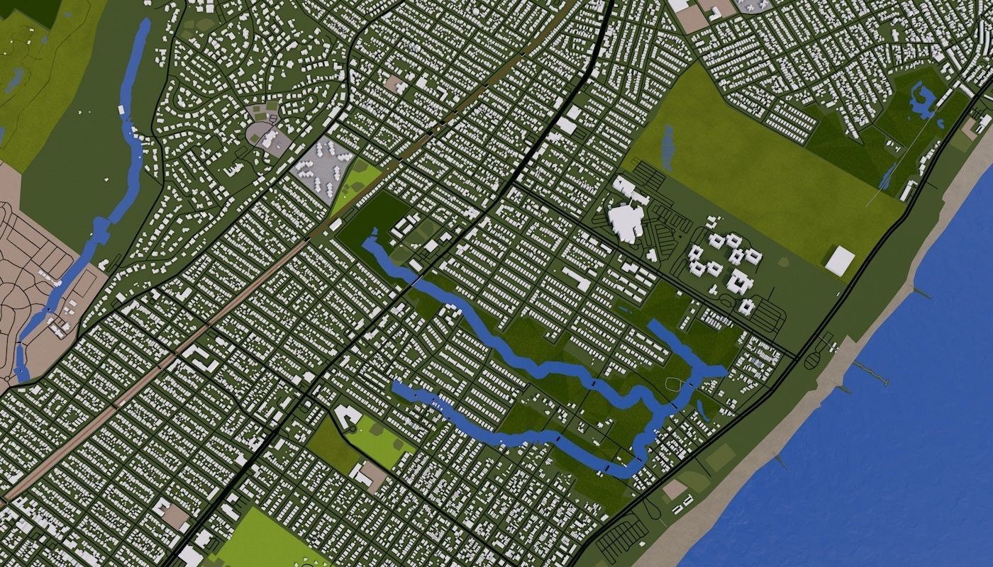 Staten Island NY USA Low-poly 3D model_4